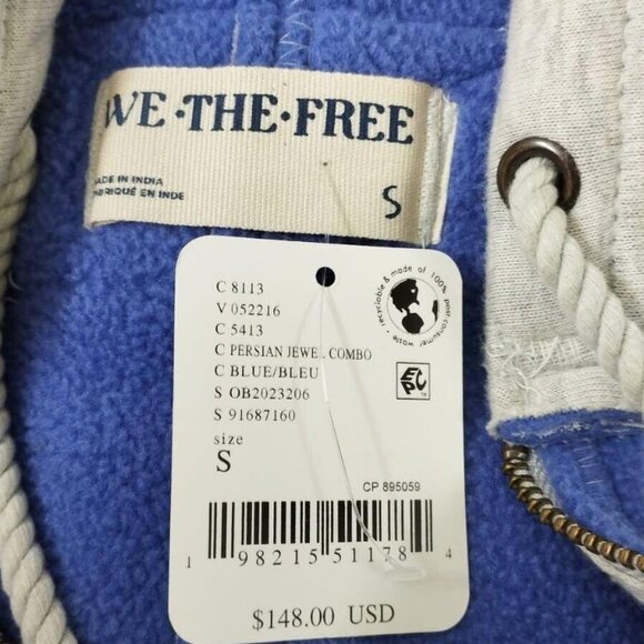 Free People We The Free Mercer Hoodie Jacket Top Oversized Slouchy S NWT 277288 - Picture 9 of 9